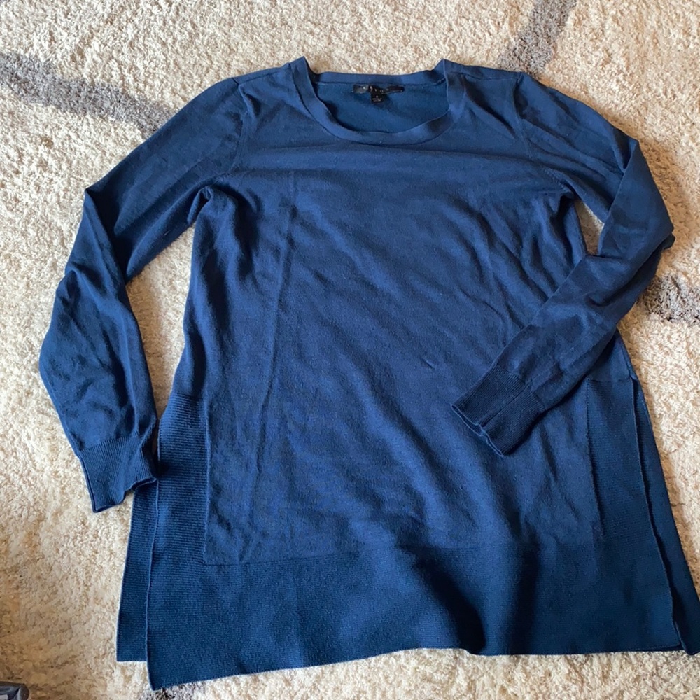 Navy tunic sweater, size 8